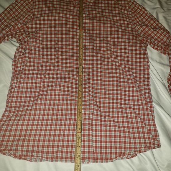 Marine Layer Women Long Sleeve Button Front Flannel Shirt Large red white Plaid - Picture 4 of 11